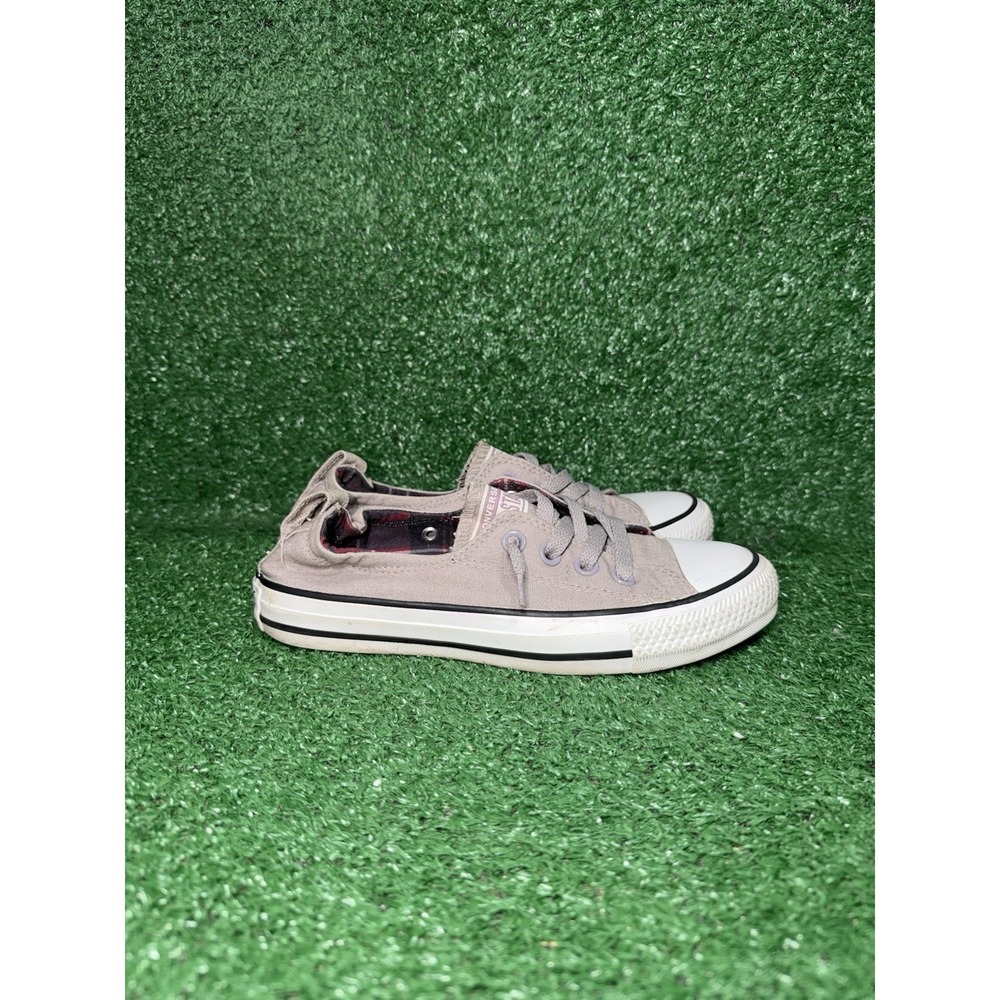 Converse Womens 6 CT All Star Shoreline Grey Casual Shoes Slip On Sneakers